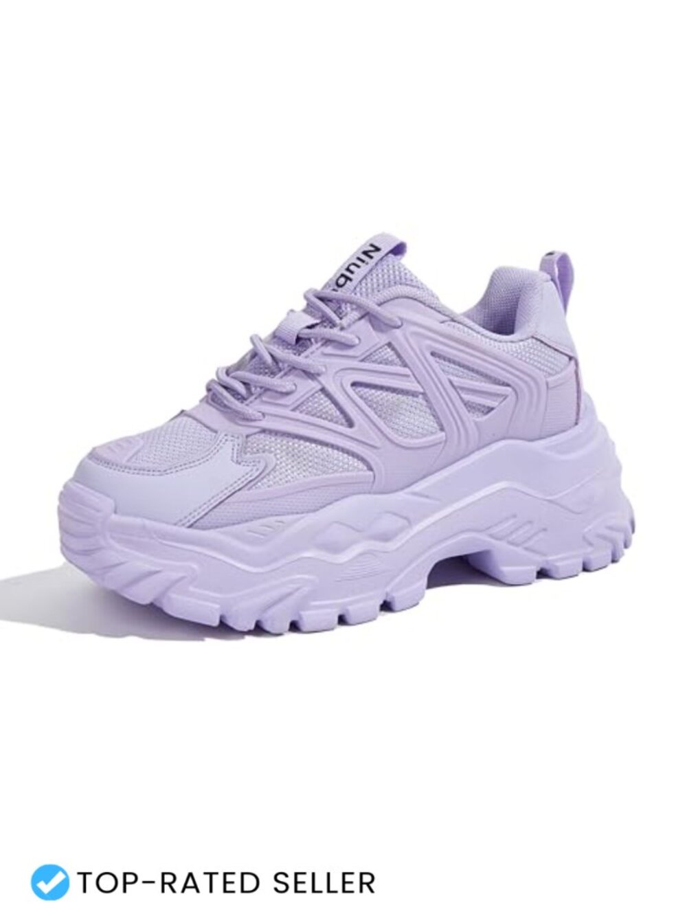 Chunky Platform Sneakers Women Comfortable Casual Lace Up Walking Shoes KPU Mesh